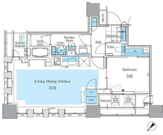 パークアクシス月島マチュアスタイルの物件間取画像
